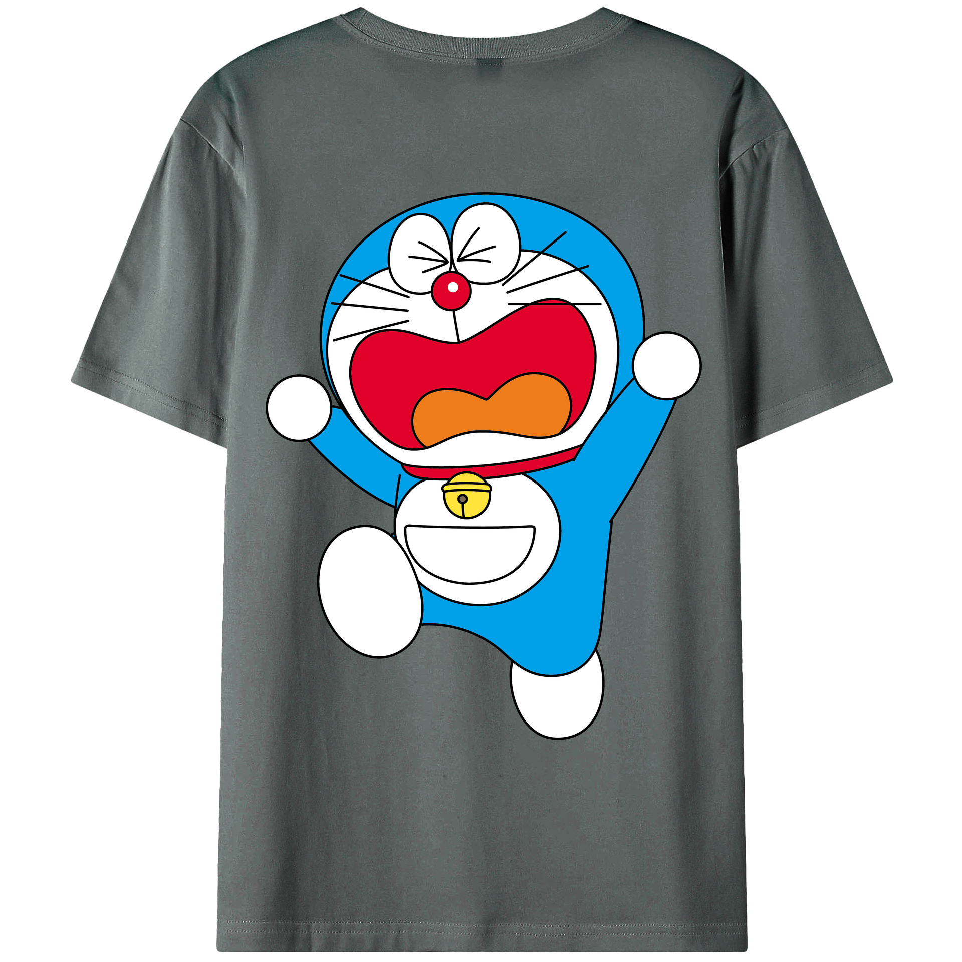 （画像用） ドラえもん Doraemon 綿100％ メンズ半袖Tシャツ（バックプリント） 通気性